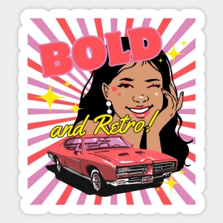 Bold and Retro! Sticker